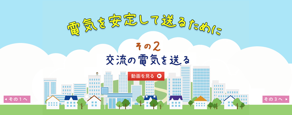 電気を安定して送るために その２ 交流の電気を送る